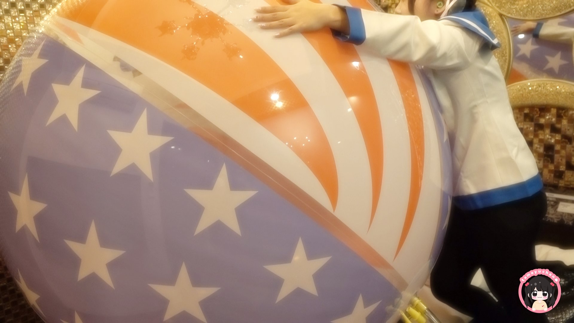 たまふう Tamafu 超巨大ビーチボールを浄化槽ブロワーで膨らましながら セーラーコスで抱きつき T Co Tfptenf2fp Twitter