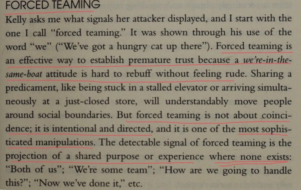  #ForcedTeaming. Here it’s described as an individual tactic to manipulate. This resonates with the forced teaming of the LGB with the T & demands that women have common cause with AGP males.