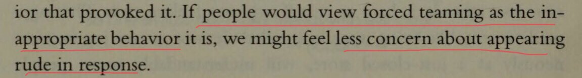 Also highlights how fear of seeming rude inhibits us from rejecting these advances /encroachments.