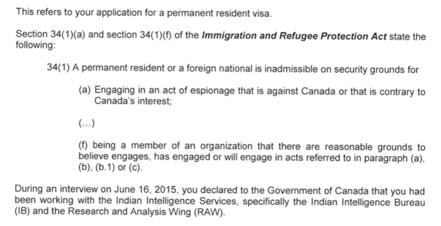 Few months before the demise of  #KarimaBaloch, Canada unfolded an Indian espionage operation in which money and disinformation were used to influence Canadian politicians. Indian agencies used the chief editor of an unnamed publication for the operation which began in 2009.[1]