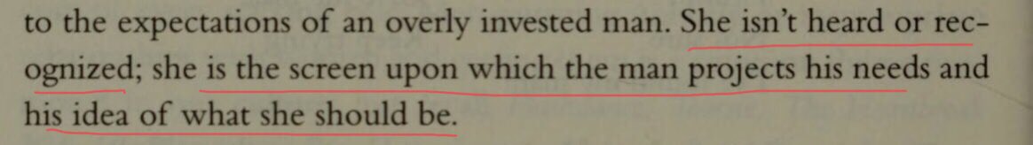 This seems eerily prescient about the role we play. “A screen upon which a man projects his needs”.  #Autogynephilia