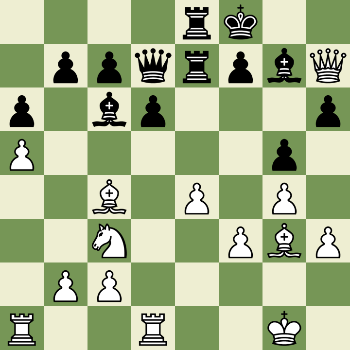 LChessBlunders's tweet photo. KhalTork - L. Lyons
@chesscom, 22 Dec. 2020
My 20 ... f6?? is a blunder that opens up the c4-g8 diagonal and allows 21 Qg8#. 😮
What move should I have played instead? I am not quite sure, but perhaps 20 ... Bb5 offers some chances of counterplay. 😕
#chess #chesstactics https://t.co/r8O8cgComO