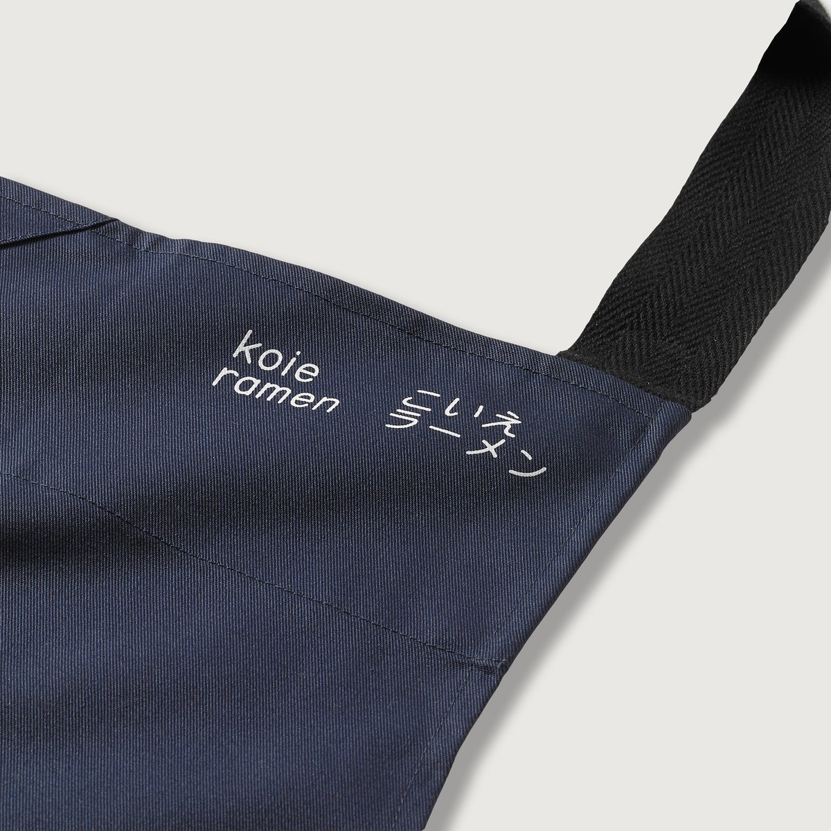 FieldGrey's tweet photo. Back in February, we travelled to Oslo to visit #KoieRamen, an authentic ramen-ya in the centre of the Norwegian capital. 

We worked closely with branding agency @twelve_la
who designed the restaurant’s new branding, to produce screen-printed aprons: https://t.co/9rVJ9KX0Ff