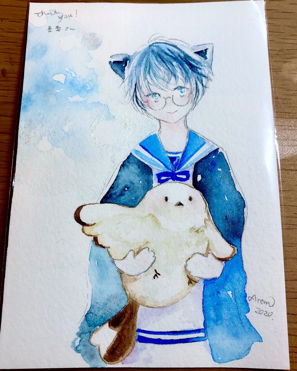 か かわいい 自分用に欲しい 吾妻まいか 11 28 12 25 Postcard Exhibitionのイラスト