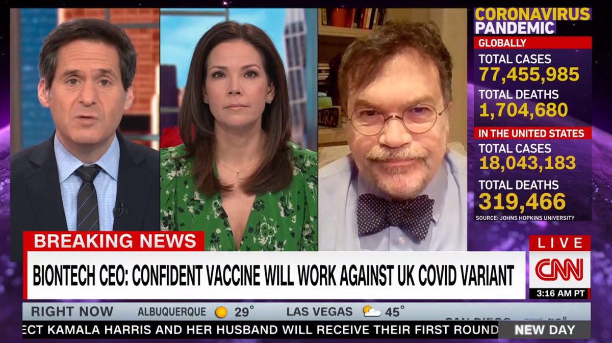 1/5: Many thanks ⁦ @EricaRHill⁩ ⁦ @JohnBerman⁩ for hosting me on ⁦ @NewDay⁩: I voiced strong opinions this AM on how to proceed regarding the emergence of the the SARS CoV2 variant B.1.1.7. Bottom line: Not a question of opinion, it’s an evidence based decision