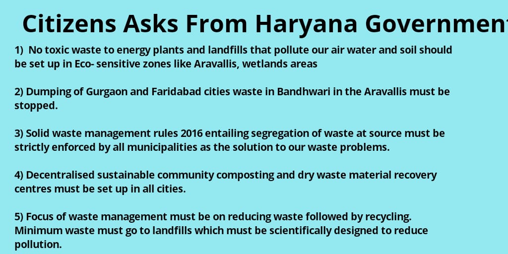 @AravalliBachao @mlkhattar @HaryanaTweets @cmohry @rakeshdaultabad @sudhirsinglabjp @anilvijminister @BJPSeemaTrikha @VPSconnect @AmitKhatriIAS @Jairam_Ramesh @kumari_selja @BJP4Haryana #NoWTEinAravallis we cannot afford to have another reason for Air pollution. Already we have seen rising AQI. Burning unsegregated waste as it happened in other WTE's in NCR is of no use. Bandhwari landfill is harming biodiversity #RemoveBandhwariLandfill @mlkhattar @Dchautala