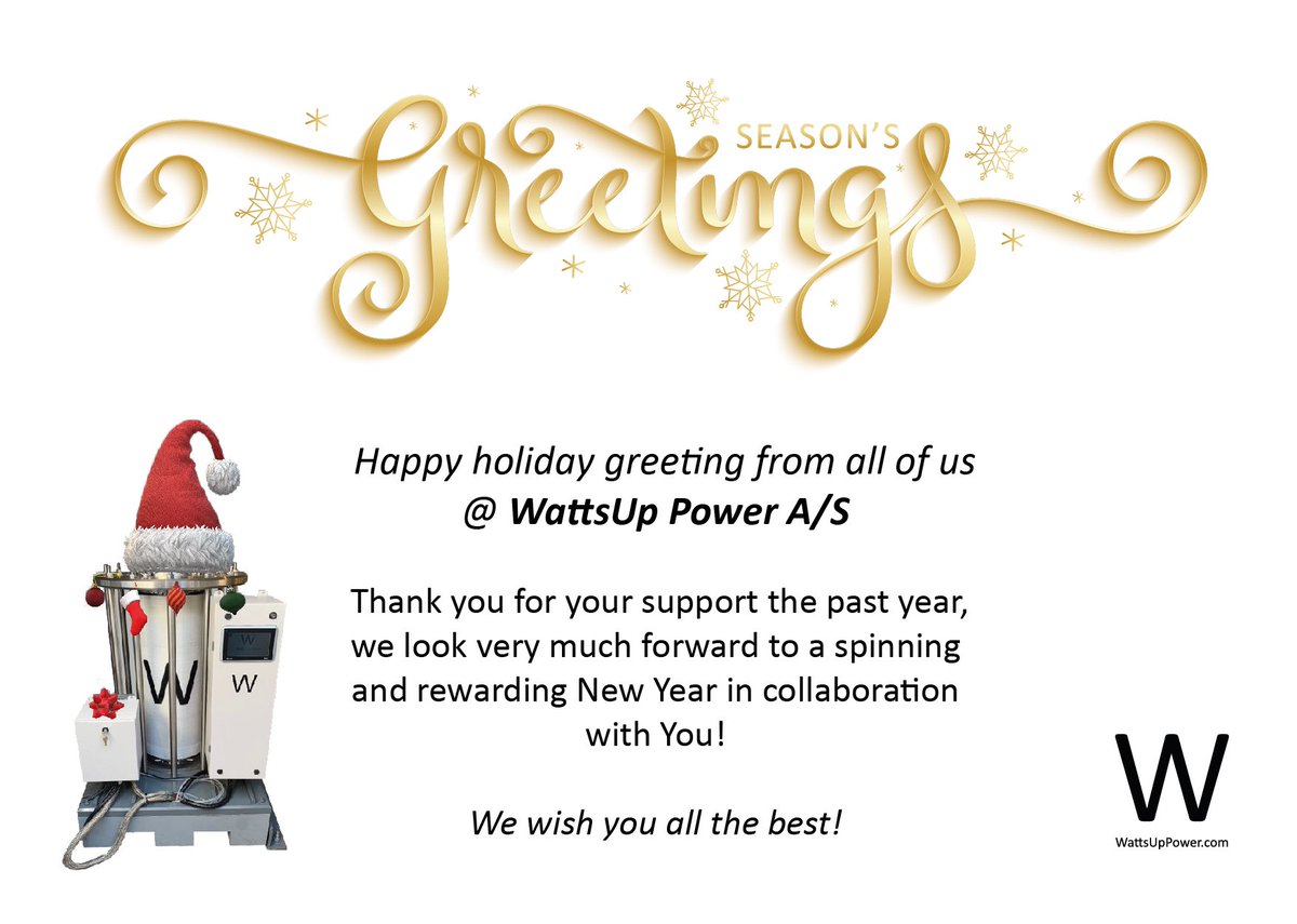 WattsUpPower's tweet photo. @WattsUpPower #HappyHoliday #SeasonsGreetings #EnergyStorage #seeyouin2021 #flywheel #climatechange https://t.co/AjNIu56DEJ