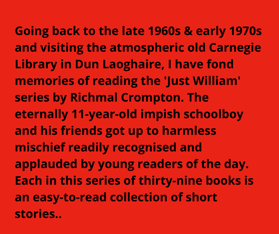 clarelibrary's tweet photo. Continuing our series of Staff Favourite Childhood Books, who remembers reading the 'Just William' series by Richmal Crompton ? Brian from Library Headquarters does !
#childhoodreads #childhoodbooks #childhoodmemories #kidsbooks #childrensbooks #favouritereads #librariesireland https://t.co/h8HyFR1yC7