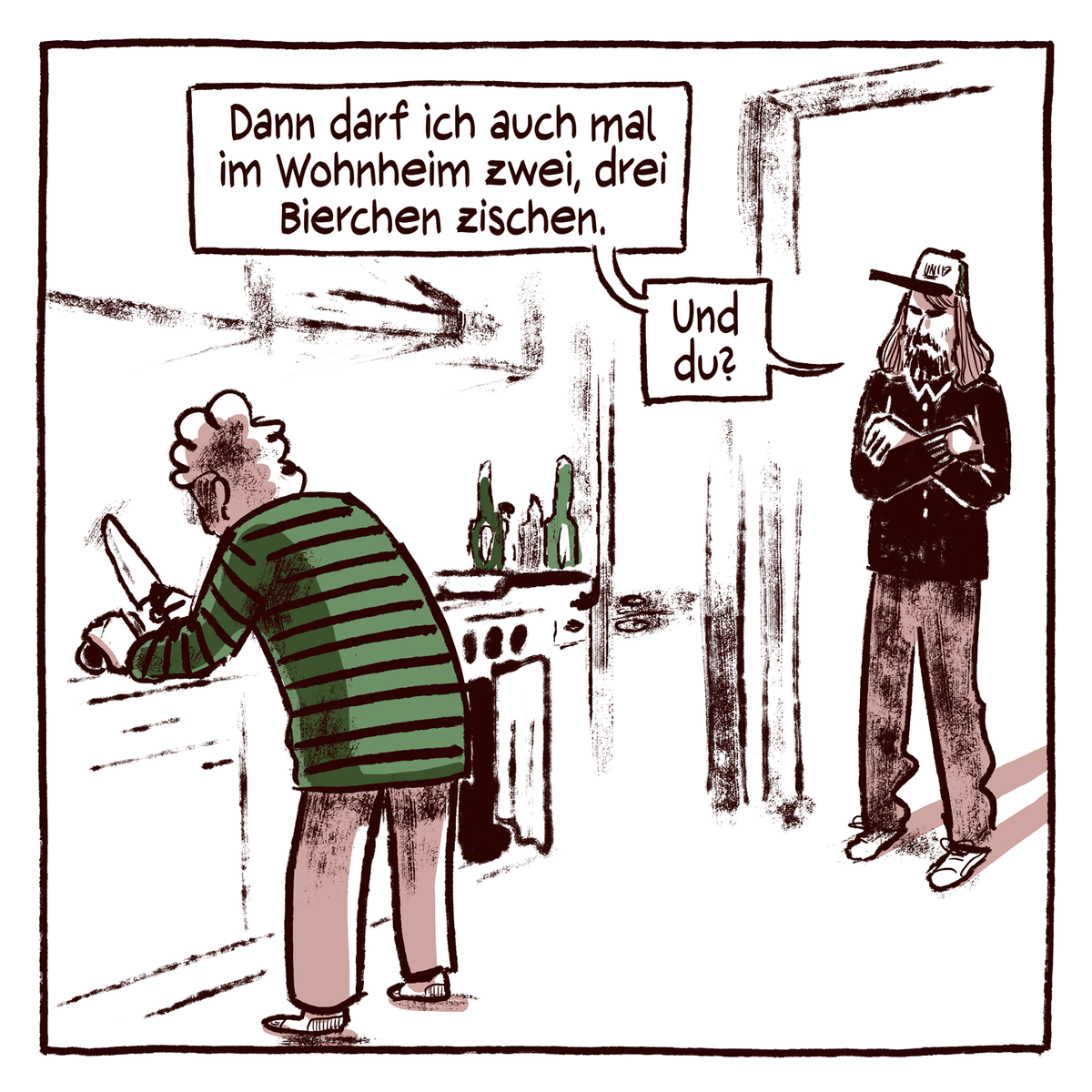 rocketstroh's tweet photo. Wenn der große Bruder zu viel auf Party geht und der kleine sich um den Vater kümmert. Eine #Comic #Kurzgeschichte für https://t.co/VFlMCBn7Fz  #graphicnovel https://t.co/jGMC55pBlM