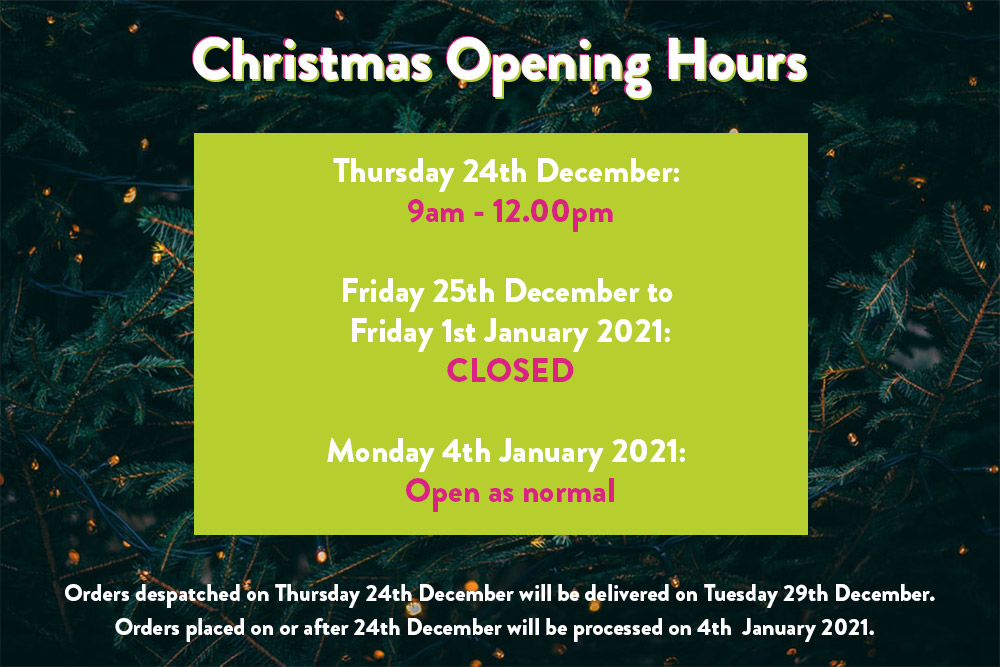 We are slowly winding down for the Christmas break. Our office and production hub will be closed from midday on Thursday and will remain closed until 4th January 2021. 
Wishing you all a very Merry Christmas! 🎄