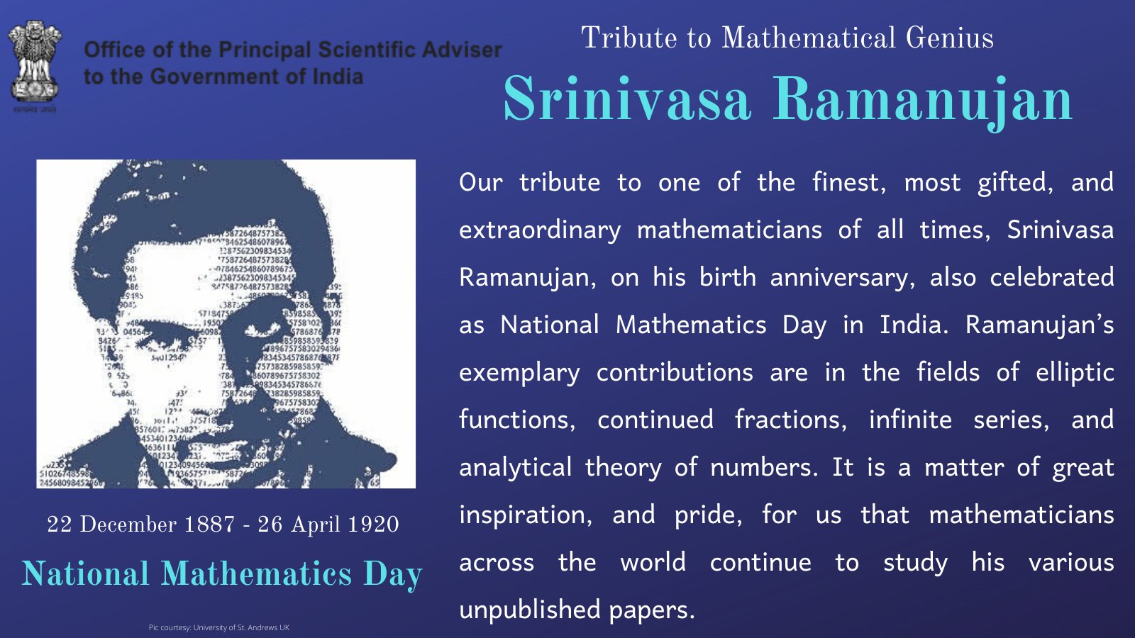 Srinivasa Ramanujan Death Anniversary All You Need To Know About Math  Genius Srinivasa Iyengar Ramanujan continues to be an inspiration for  mathematicians across the world The selftaught genius lived a short but