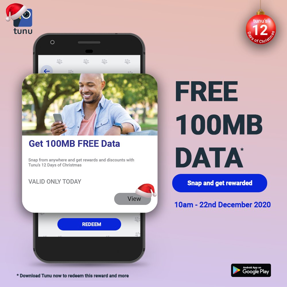 Tunu_254's tweet photo. Enjoy Tunu’s #12DaysOfChristmas with FREE 100MB data today. Redeem this reward today and stand a chance to get a free pair of Oppo Enco W11 wireless earphones. https://t.co/UoVx5L7jIh