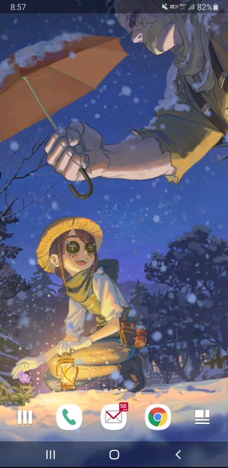 ロック画面のtwitterイラスト検索結果