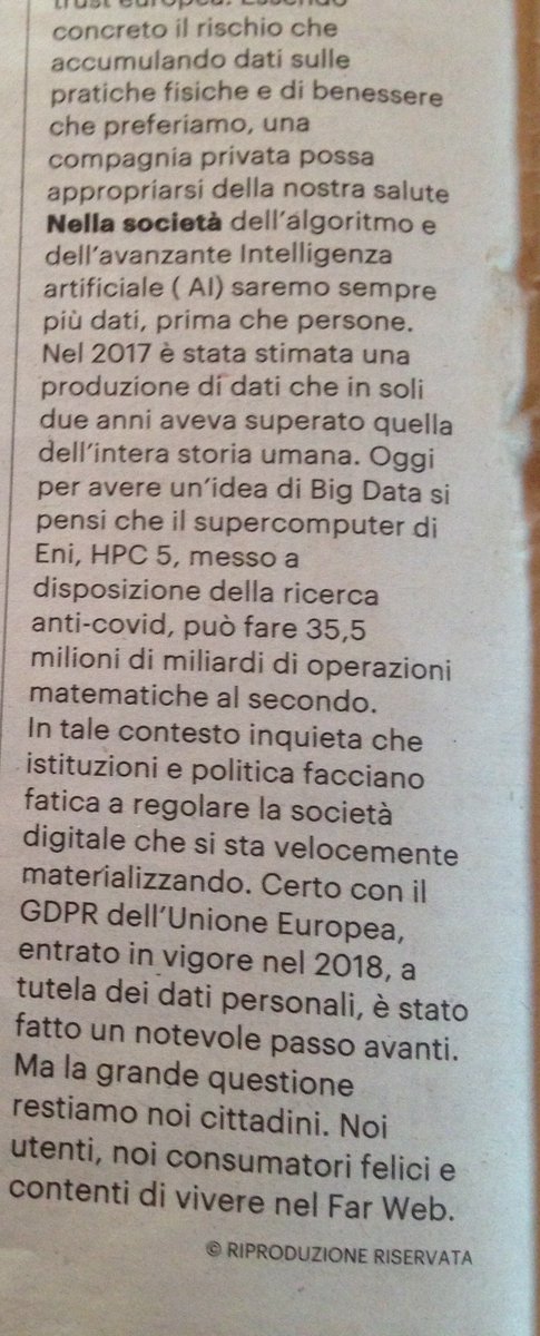 giorgiotriani's tweet image. Un mio commento oggi #QuotidianoNazionale  sul #FarWeb La #EU ha dato via libera all&apos;acquisto di #Fitbit da parte di #Google. Dati sensibili perché relativi alle nostre pratiche fisiche/sportive, dunque alla nostra salute, sono a rischio di sfruttamento (non solo) pubblicitario?