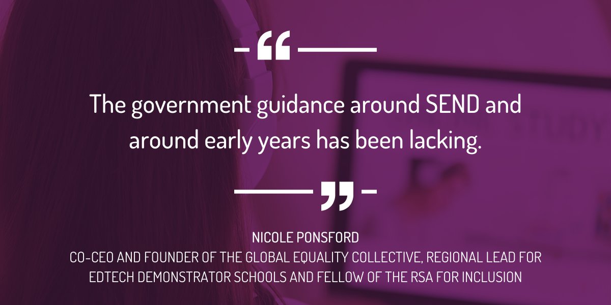 Bett_show's tweet image. @NicolePonsford from @GECCollect joined our latest &apos;What Matters in EdTech&apos; podcast discussing Inclusion, Neurodiversity and SEND.

Brought to you by @PodcastEdtech and @FormAssembly 

Listen here: fal.cn/3cnof

#EdTechPodcast #SEND #Inclusion #Neurodiversity