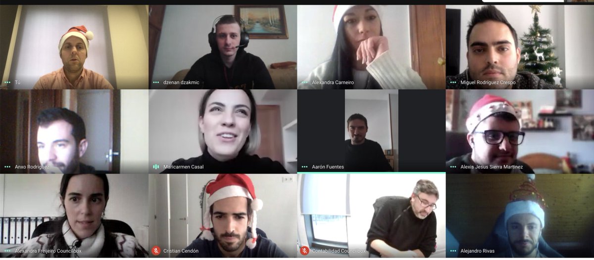 councilbox's tweet photo. Todo el equipo #Councilbox, Alberto, Dzenan, Alexandra, Miguel, Anxo, Mari Carmen, Aaron, Alexis, Alexandra, Cristian, Jorge, Alejandro; y Víctor, Agustín, Rodrigo y Fernando, que no los veis, pero están...😉, os deseamos lo mejor de lo mejor. Mucha alegría y salud. https://t.co/sf9XrgtcCF