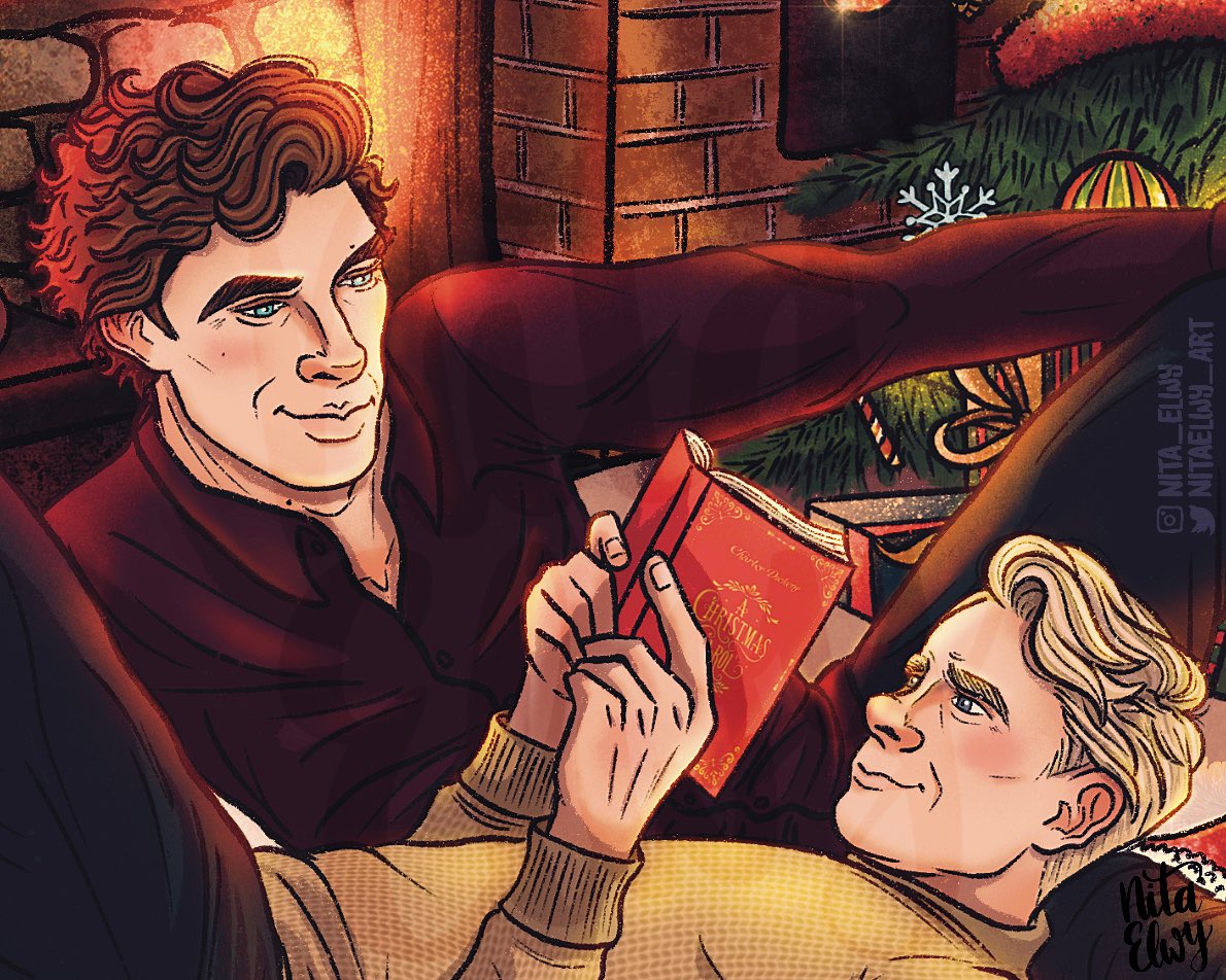 NitaElwyArt's tweet photo. 🎄Only a few days left until Christmas. And our 2 Boys make it cozy by the fireplace and a good book. @LKoda0518 was inspired and wrote something gorgeous 🎄
https://t.co/Nd3QBPfGGz
#johnlock #johnlockchristmas #christmas221b #johnlockfanart #johnlockfandom #nitaelwyart https://t.co/A3epzIRf4m