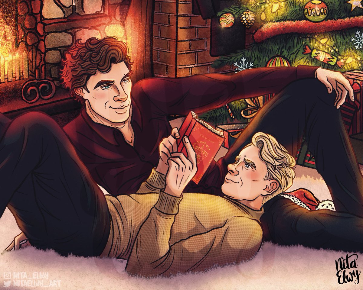 NitaElwyArt's tweet photo. 🎄Only a few days left until Christmas. And our 2 Boys make it cozy by the fireplace and a good book. @LKoda0518 was inspired and wrote something gorgeous 🎄
https://t.co/Nd3QBPfGGz
#johnlock #johnlockchristmas #christmas221b #johnlockfanart #johnlockfandom #nitaelwyart https://t.co/A3epzIRf4m