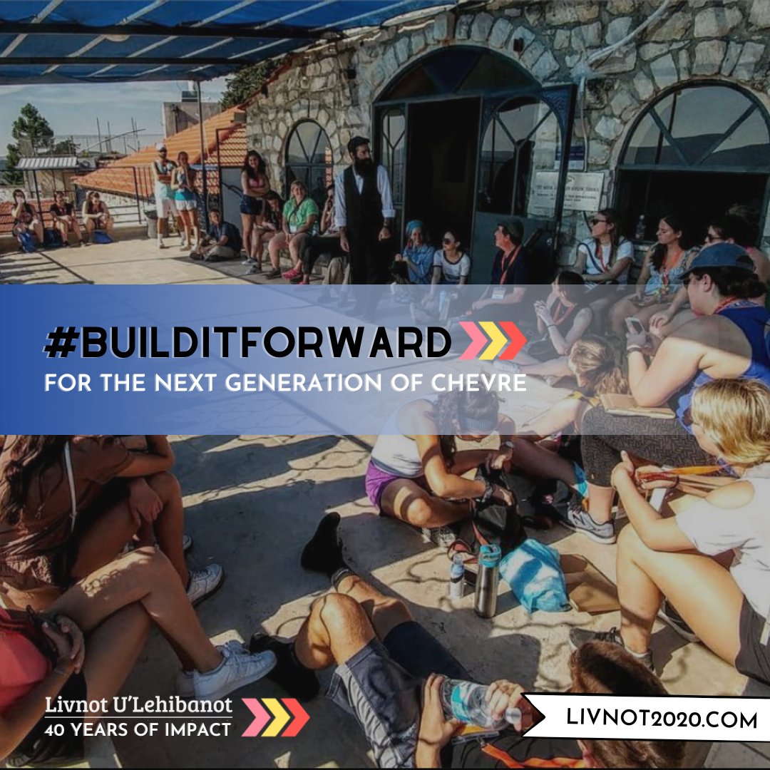 Livnot's tweet photo. We’re celebrating 40 years of Livnot and we’re building the foundation for the next 40!! Let’s all come together for the next generation.

To build and to be built through Jewish spirituality, community, and service. https://t.co/EDYU2cwpvv
#BuildItForward https://t.co/zat47756DS
