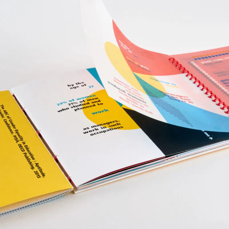 AmericanEdit's tweet photo. Beautiful #bookbinding can add depth &amp; wonder to our reading experience. #CarlottaOrigoni combines #copticbound &amp; #spiralbound methods to show info about #payinequality in her #book, "The Veil is Seen Only When It is Lifted," available at https://t.co/CUynaqVWXr.📷©️@WSWorkshop https://t.co/43PWs9fpmP