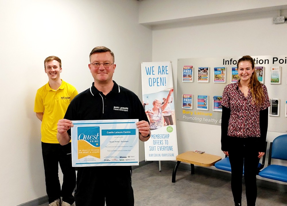 BuryCouncil's tweet photo. Castle Leisure Centre rated ‘Excellent’ for Covid-19 control measures https://t.co/vcfmqvnMQt https://t.co/H6f9sTu54r