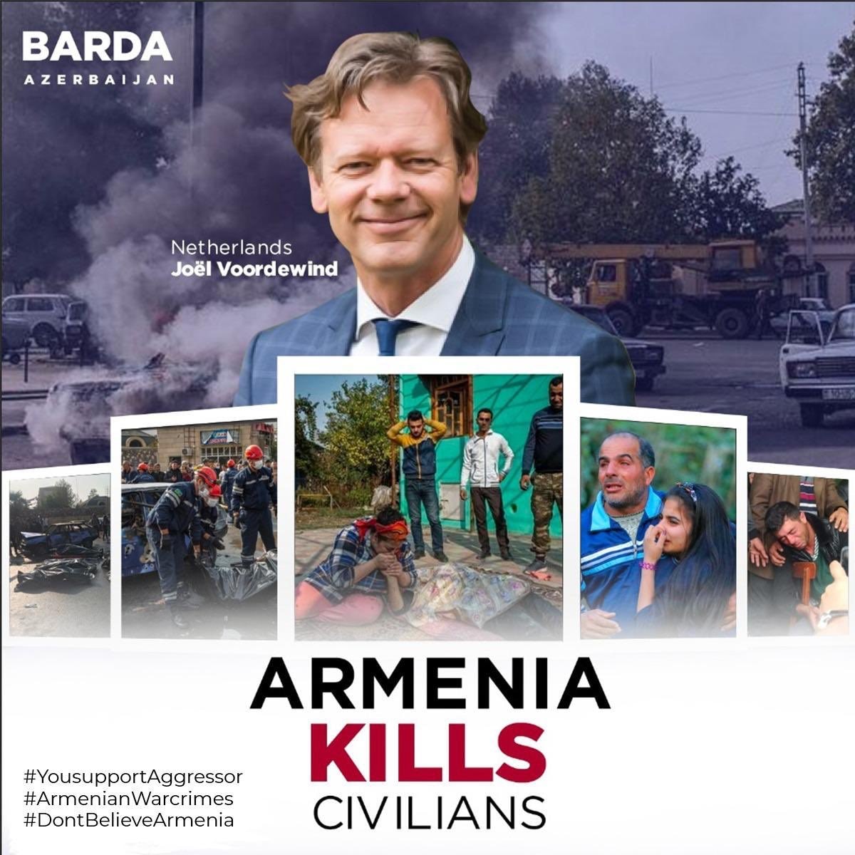 Why don't you speak about the ethnic cleansing and genocide against the Azerbaijanis by Armenia in Nagorno-Karabakh? Do human rights have a double standard of religious and ethnic identity? #YousupportAggressor #armenianwarcrimes #dontbelievearmenia 
<a href="/JoelVoordewind/">Joël Voordewind</a>