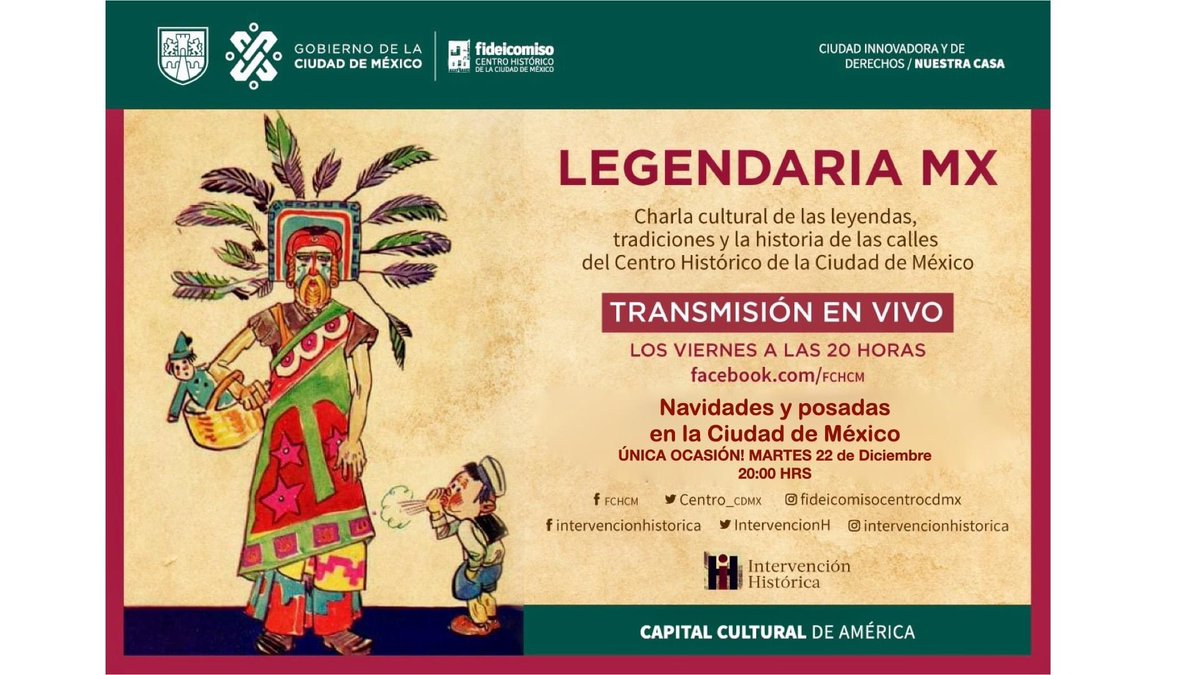 En nuestra posada histórica virtual habrá sorpresas y regalitos.
Hoy, martes 22 de diciembre, a las 20 horas.
<a href="/legendariamx/">@LegendariaMx</a> <a href="/IntervencionHi1/">Intervencion Historica</a>