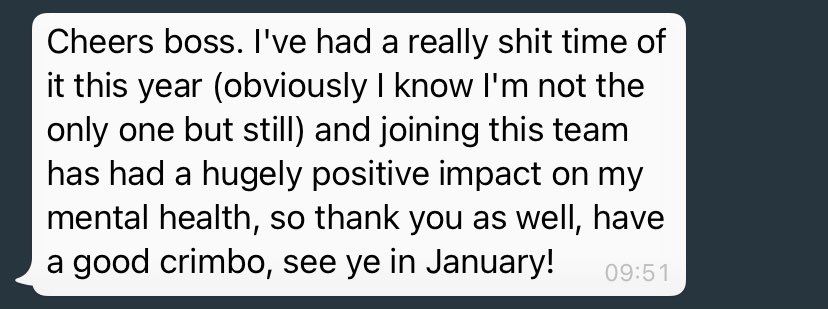 traffordmersey's tweet photo. Football management at amateur level certainly comes with plenty of highs and many lows but when a player (who only joined in the summer) responds with this, it makes it all worthwhile!
#MentalHealthAwareness #MentalHealthMatters #ItsOkayToNotBeOkay #Football #Grassroots https://t.co/0SRXefXTK2