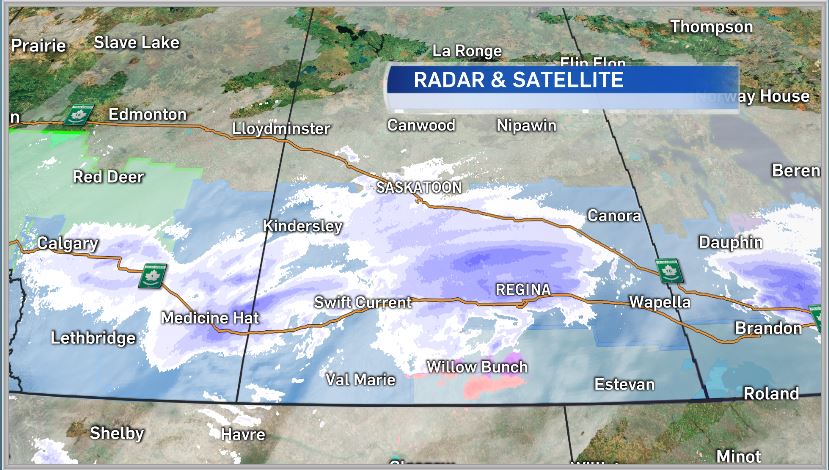 WarrenDean26's tweet photo. Snow and wind gusts now creating more visibility issues and near white out conditions in some areas. 

Snow has started moving south and will continue to roll into the evening hours.

#skwx #skstorm https://t.co/OCOPJnqzsF