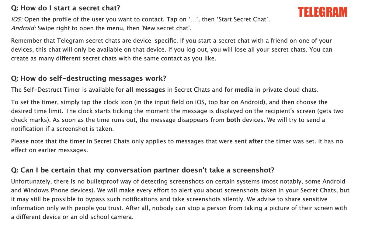 4/ ACTION: USE DISAPPEARING MESSAGES to protect against someone taking your phone & reading your chats. Here are directions for  @signalapp  @WhatsApp&  @telegram