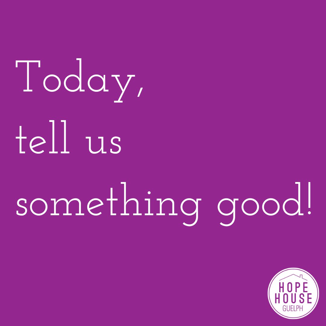 HopeHouseGuelph's tweet photo. In these trying times, there's one thing we can always count on and that is GOOD people in our communities! People are finding new ways to support one another, and that is AWESOME. 
So today we are asking you to #TellUsSomethingGood
#HOPEHouse #GuelphCares #Guelph #BetterTogether https://t.co/Pu8v22fwnh
