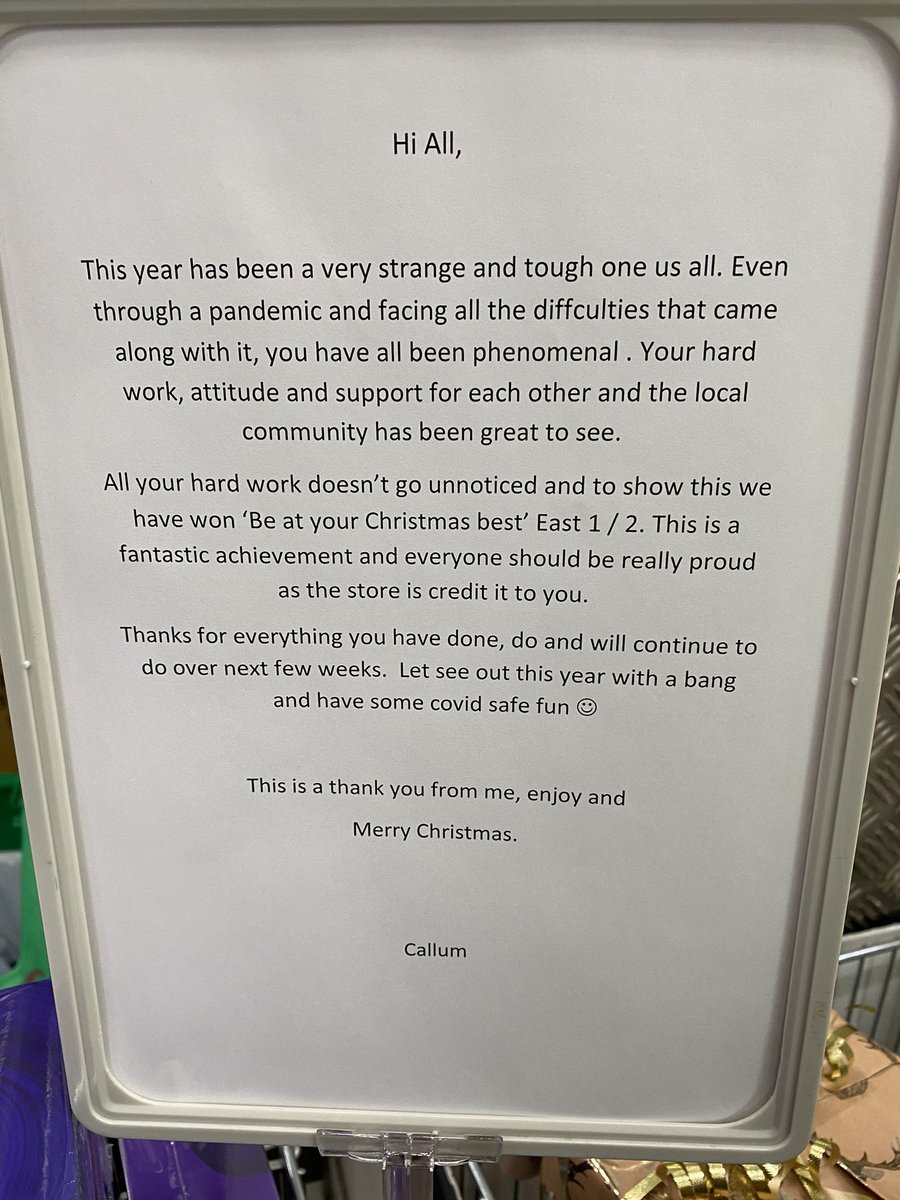 Extremely proud of how the team have coped and come together this year 👏🏼Winning the ‘Be at our best Christmas’ for East 1 / 2 is the icing on the cake 🍰 Team Hickings Lane you’re truly amazing. Thank you so much 🎄🥇#Stapleford #dreamteam #BeAtOurBest @CJWright_85 <a href="/mycoopfood/">Central Co-op Food</a>