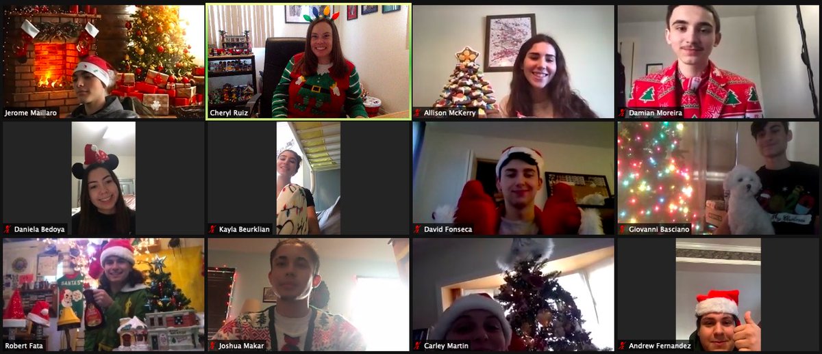 Some of my Senior English students got dressed up in holiday attire for our last class before break! ❤️🎄🎅🏼