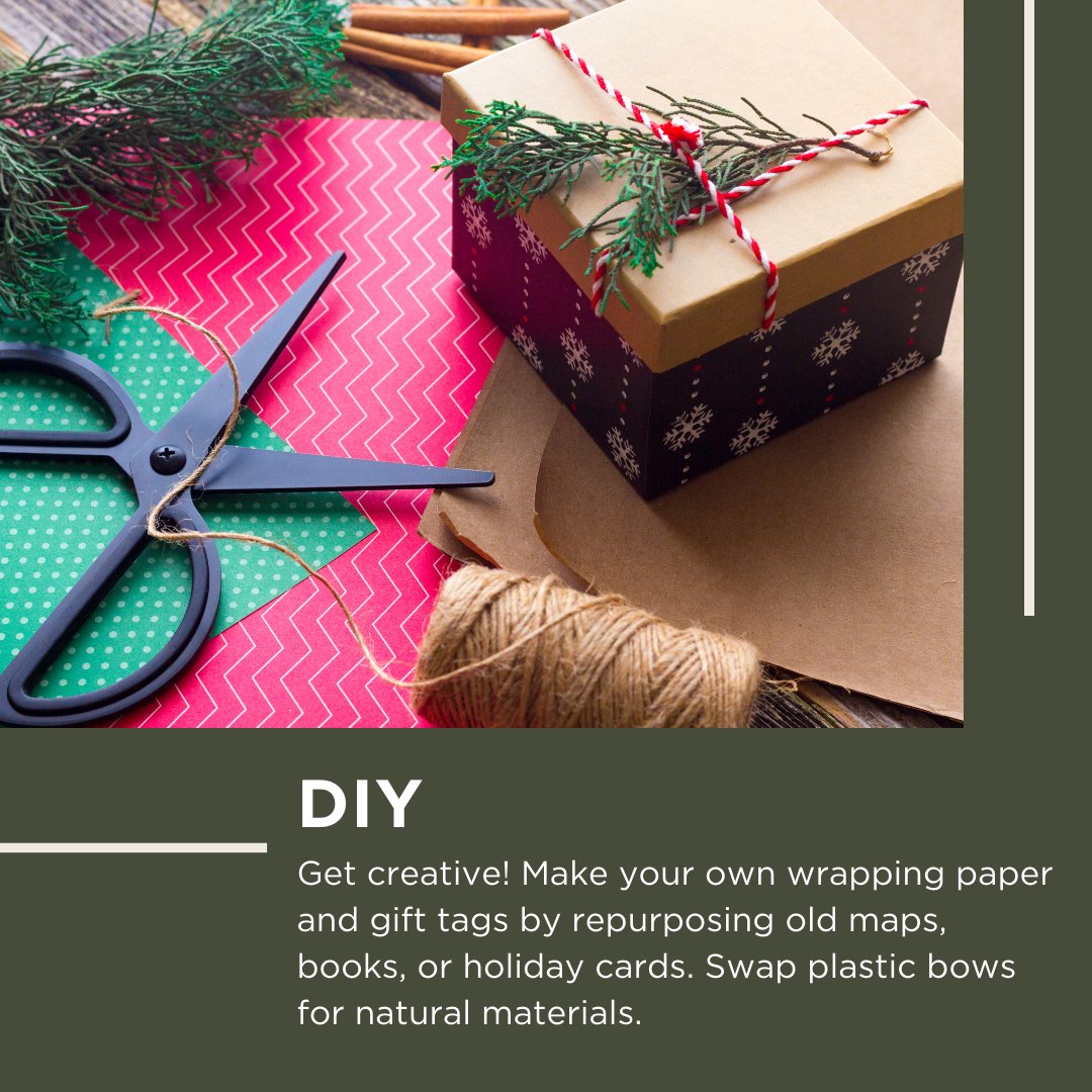 Wrapping gifts this week? Consider our top tips for low waste gift wrapping! 🎁⤵️