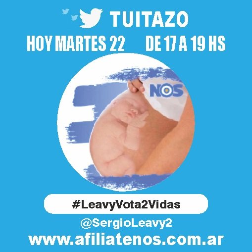 #LeavyVota2Vidas
#SaltaEsProVida
<a href="/SergioLeavy2/">Sergio Leavy</a> 
💙💙💙💙💙💙💙