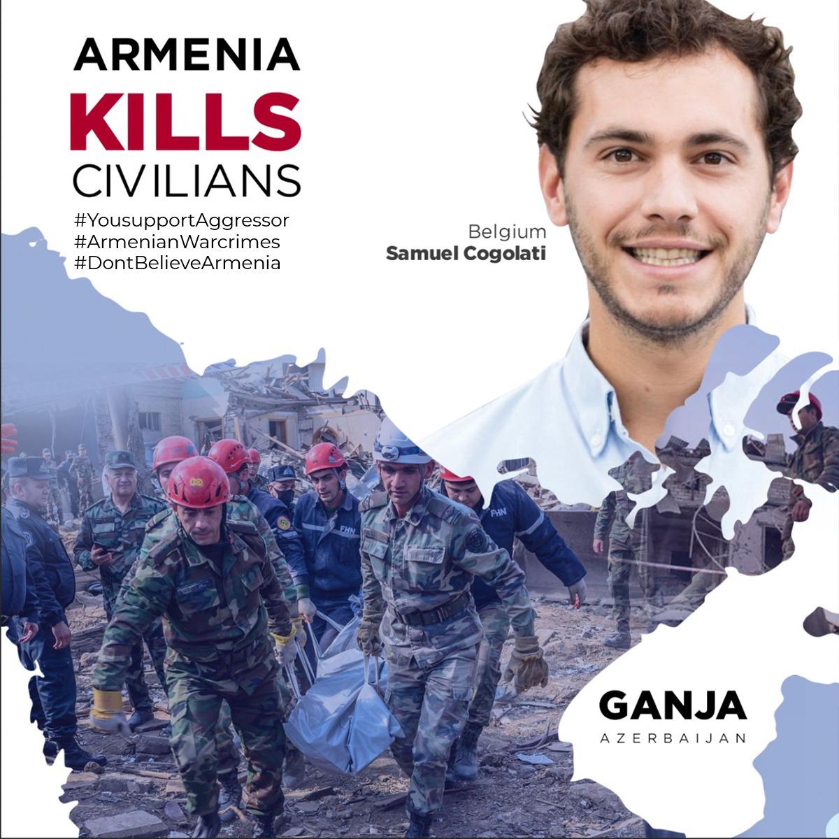 Armenia killed innocent civilians, including children with prohibited weapons outside of conflict zone violating international law. Stop biased approach! Stop #ArmenianWarCrimes! #YousupportAggressor #dontbelievearmenia
