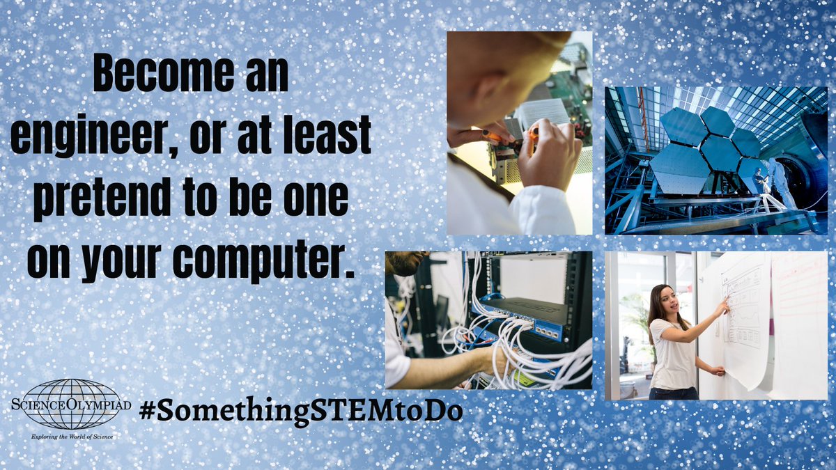 SOAlumniNetwork's tweet photo. Today’s #SomethingSTEMtoDo: Become an engineer… or at least pretend to be one on your computer.💻 Try out some engineering games: https://t.co/HWaYFNJUdd @IEEE #engineeringed #engineeringforkids #tryengineering https://t.co/KvKDOq8hIP