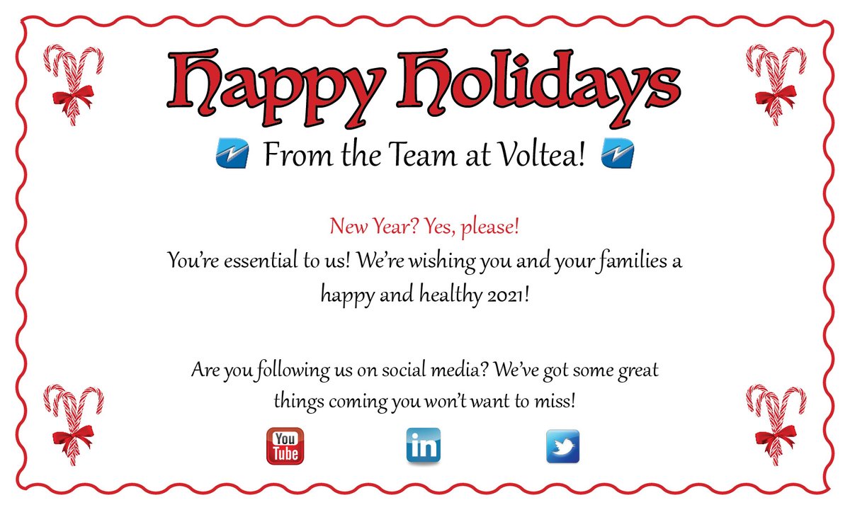 Voltea's tweet photo. 2020 was a year of challenges - within our businesses, our homes &amp; families. Let's use the strength we built this year to make 2021 better than ever. 

Happy Holidays from the Voltea #CapDI family!

Follow us:

LinkedIn: https://t.co/NYippqE0V9
YouTube: https://t.co/VjzVgXIEku https://t.co/feDrjUmmLI