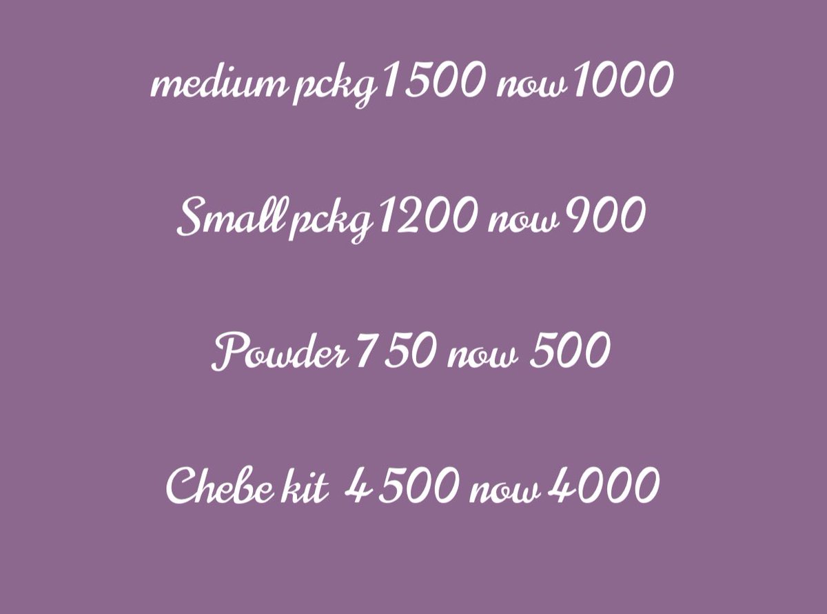 chebe_k's tweet photo. ... Hello lovelies
We are happy to inform you that we are having a discount on all our chebe products starting from 25th of December 2020 and ends on the 1st of January 2021.ππ»ππ»ππ»
β€οΈβ€οΈβ€οΈ
09034829404 #chebe #chebepowder #naturalhair #hairandmore #fastestfingers https://t.co/kpThIOpJZK