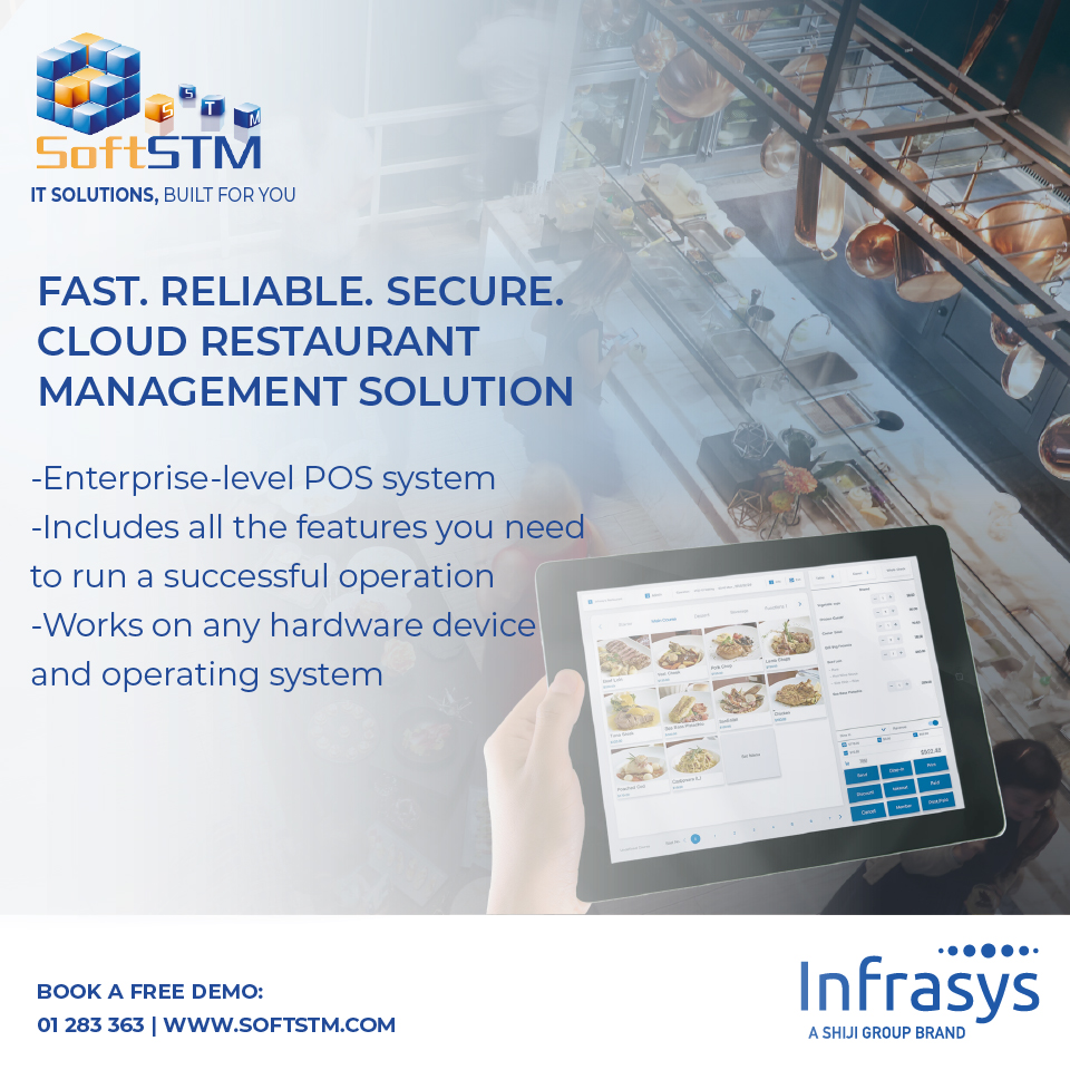SOFTSTM's tweet image. Infrasys is a versatile &amp;amp; efficient POS systems providing the best solutions for any scale hotel &amp;amp; restaurant chain. 
- Cloud-based &amp;amp; works offline
- Integrated &amp;amp; multi-lingual
- Works on any hardware
Call 01283363 for a free demo.
#POS #Restaurant #hotel #software #cloud