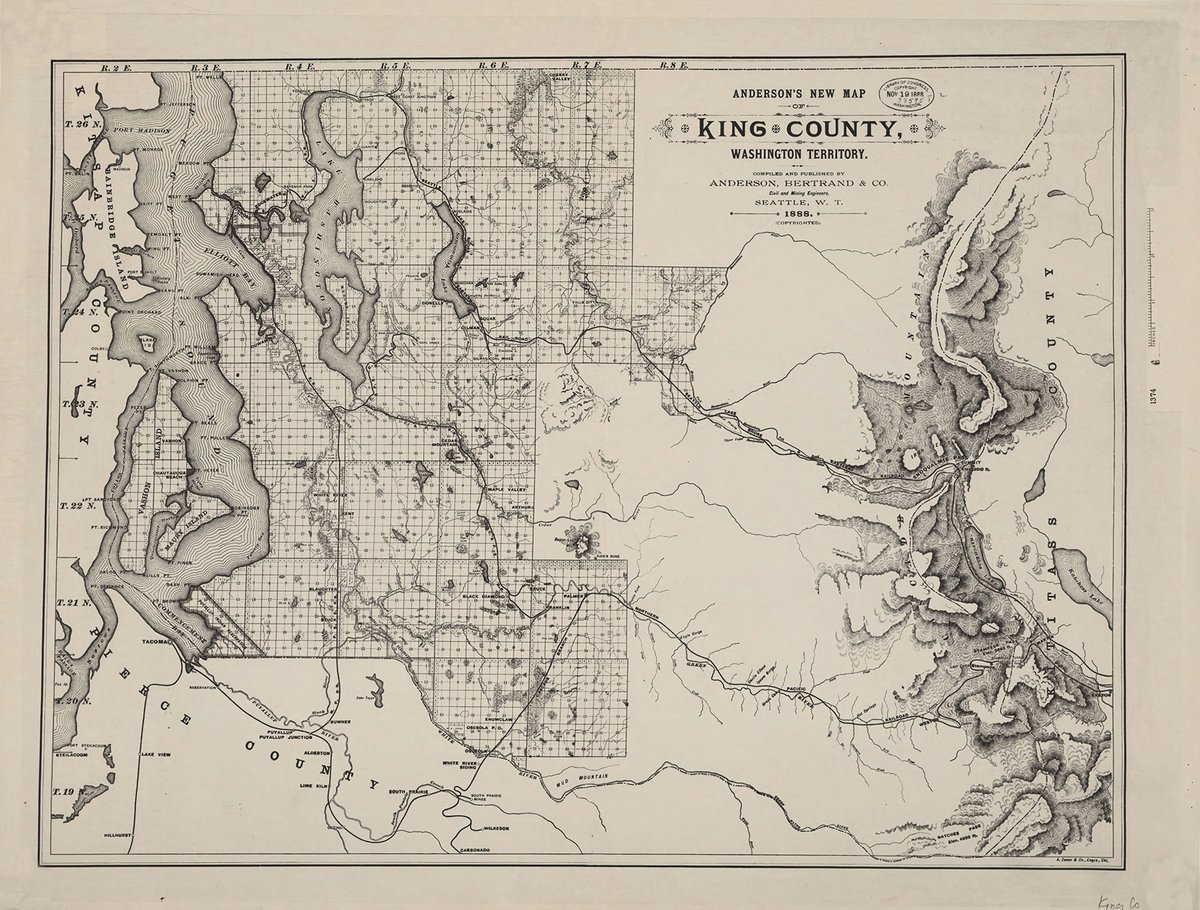 A map of King County, WA, dating from 1888.