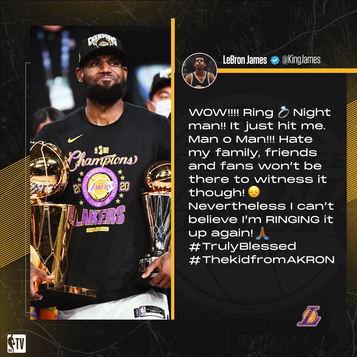 4th ring night for <a href="/KingJames/">LeBron James</a> 💍👏