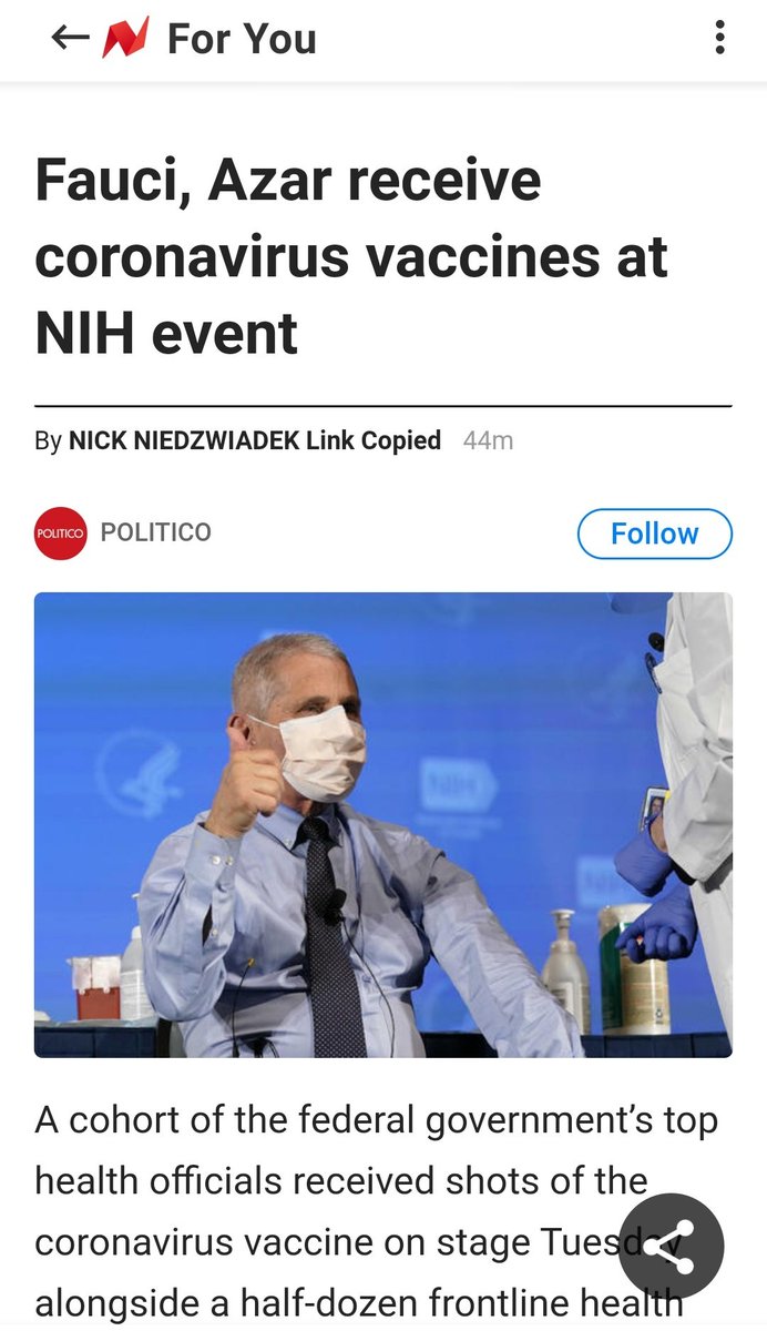 DannyAller's tweet photo. This is the only guy I need to see taking the Coronavirus vaccine 

Idgaf about all these other dog and pony shows ... #InFauciITrust 💉 https://t.co/LXAwVizR4h