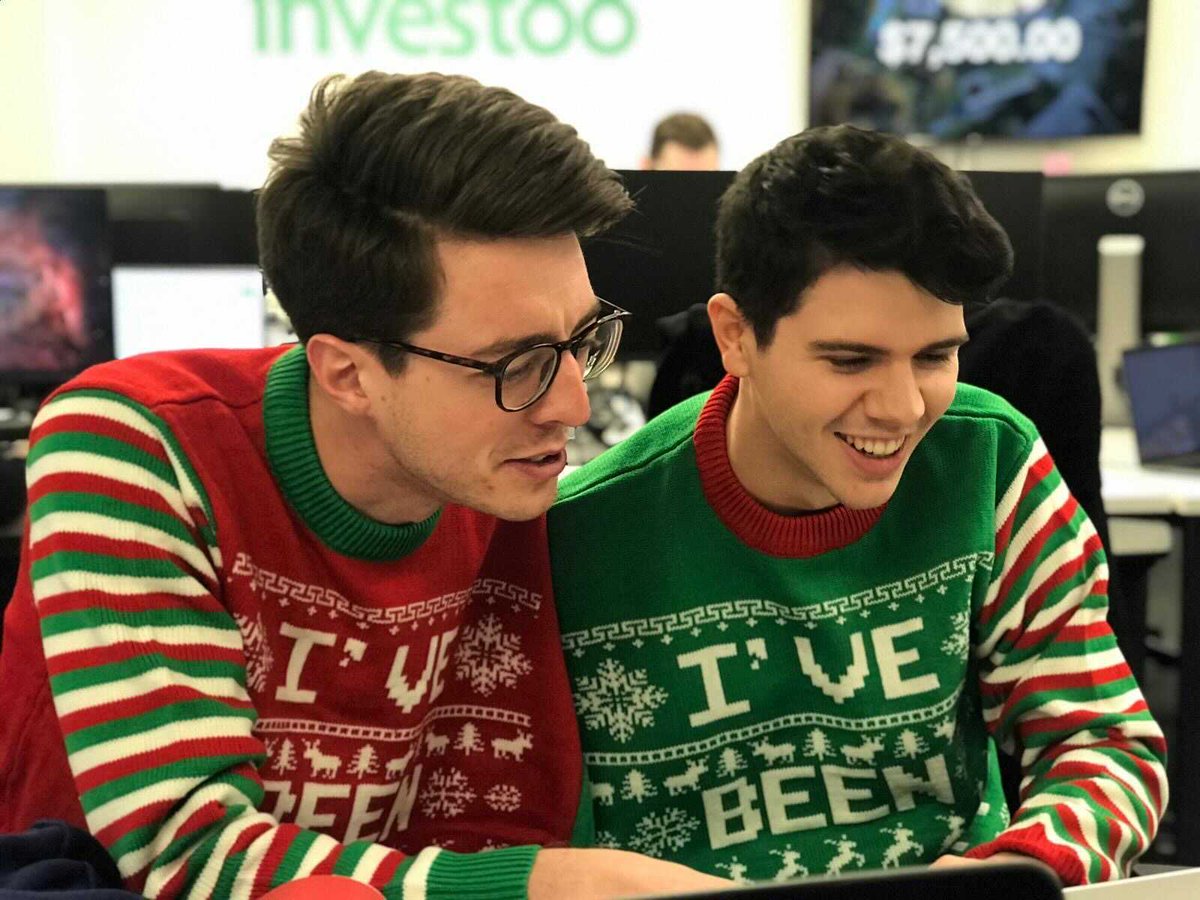 InvestooGroup's tweet photo. Happy holidays from all of us at Investoo! 
As our celebrations weren't possible in the usual way this year, here is a throwback to our Christmas jumper day back in 2019. We wish you all a safe festive season and look forward to seeing what the new year brings us! #Christmas2020 https://t.co/I17MBbQYrP