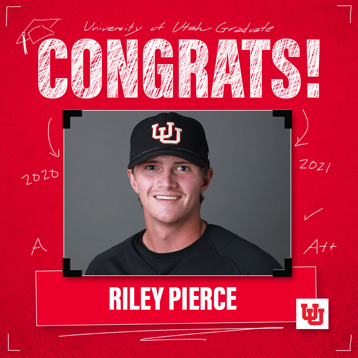 utahbaseball's tweet photo. Congrats to Riley Pierce on graduating as well! https://t.co/laAt2ksb4D