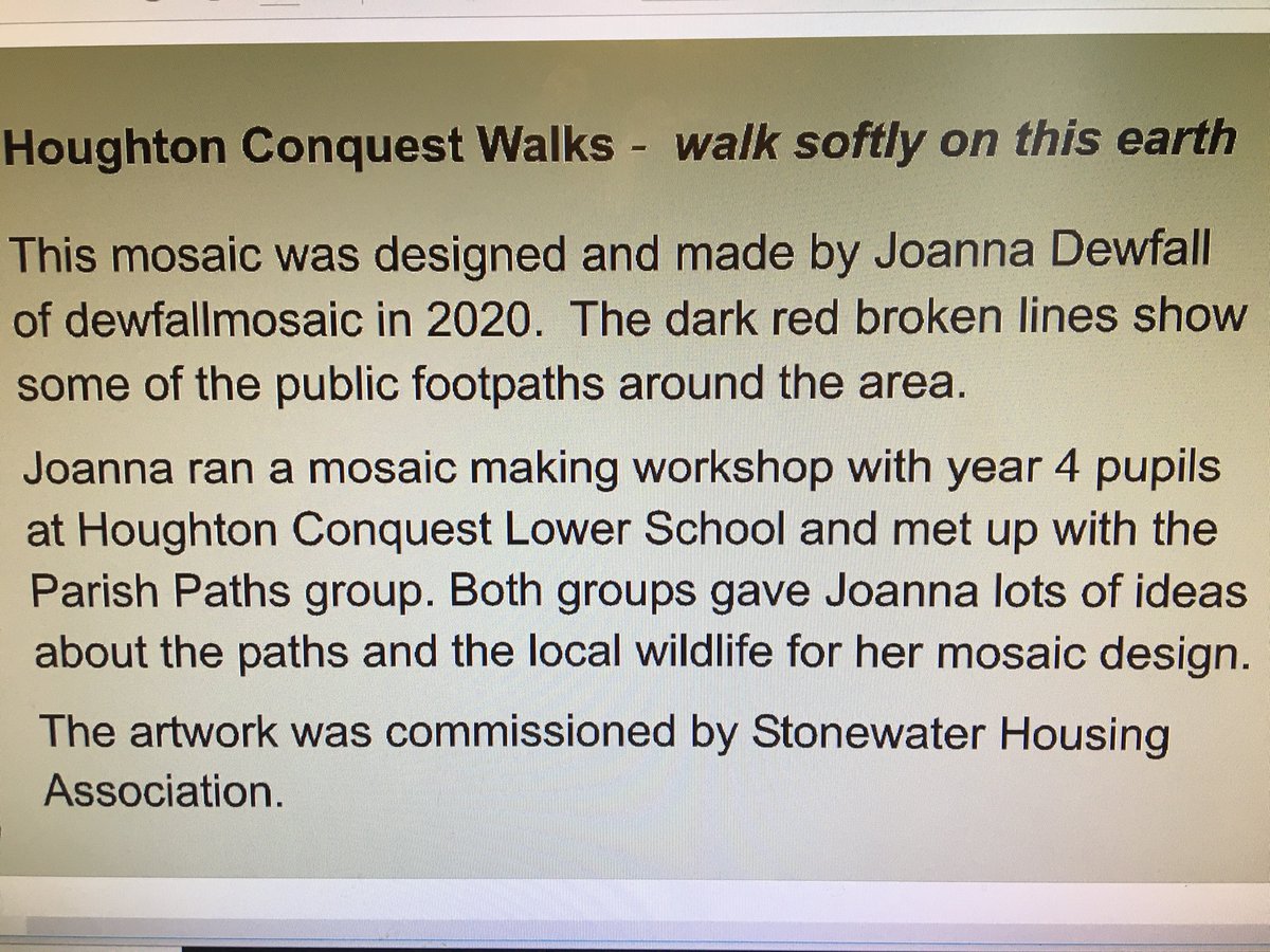 krissy_mckay's tweet photo. Beautiful Public Art installed at Houghton Conquest, Mosaic by Joanna Dewfall, Joanna arranged a workshop with year 4 children from Houghton Conquest lower school, which helped to inspire the artwork. 
.@kiergroup @ThorntonFirkin @StonewaterUK @letstalkcentral https://t.co/hf060VhPbp