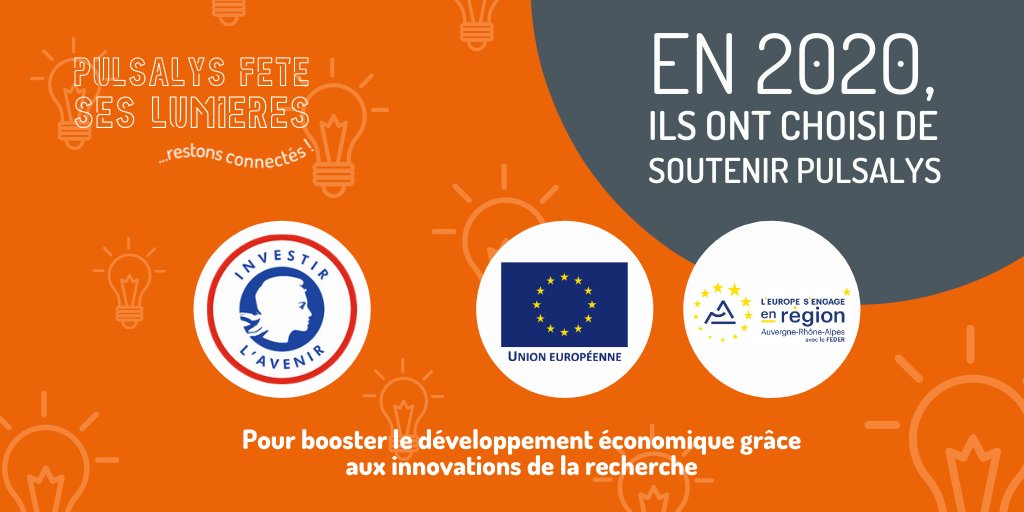 Pulsalys's tweet photo. 💡 #PFSL 💡 En 2020, fiers que l’Etat nous ait renouvelé sa confiance avec un financement triennal de 17M€ pour booster le développement économique grâce aux innovations #DeepTech ➡️ https://t.co/sAbrpcsGgj Fiers aussi du financement FEDER de 🇪🇺 obtenu➡️ https://t.co/ZXVhHtdvdQ https://t.co/VWv06s7BjQ