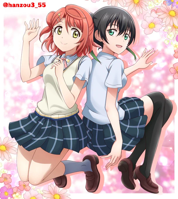 歩夢ちゃんと侑ちゃんを描いてみました☆
#lovelive 
#虹ヶ咲 