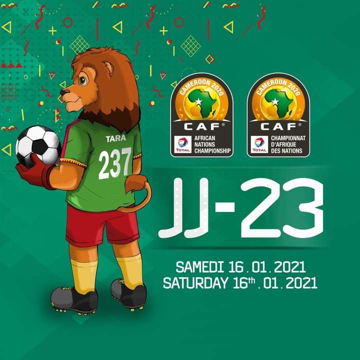JJ-23 DE LA CÉRÉMONIE D'OUVERTURE
DU CHAN TOTAL CAMEROUN 2020 
SAMEDI 16 JANVIER 2021 À YAOUNDÉ
LA FÊTE SERA BELLE ! 

23 DAYS TO THE OPENING CEREMONY OF TOTAL CHAN CAMEROON 2020 
SATURDAY 16TH JANUARY 2021 IN YAOUNDE
IT SHALL BE A WONDERFUL JAMBOREE!