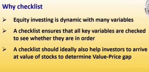 Importance of Checklist - complete your homework before buying